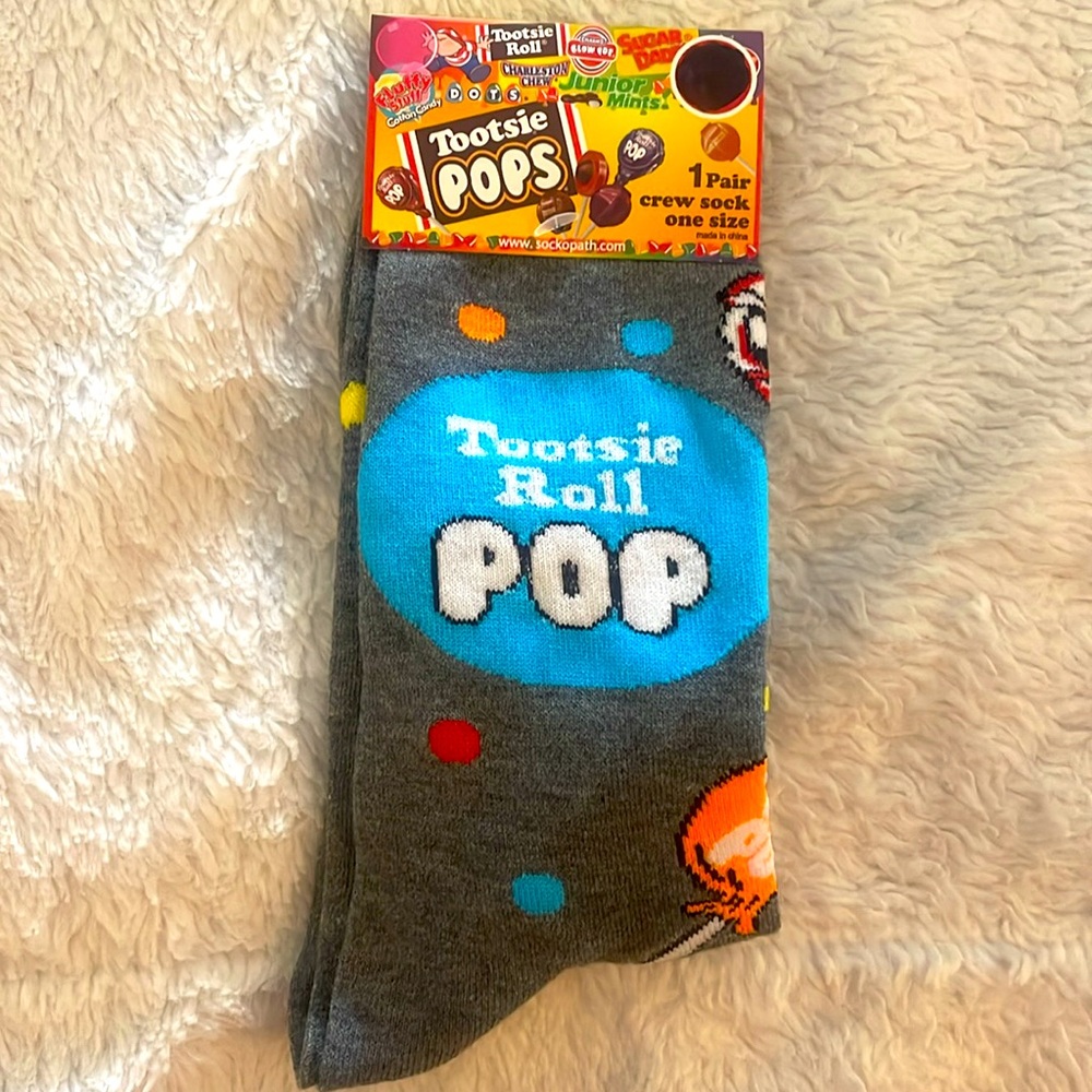 Tootsie Roll  “Tootsie Pop” Socks Crew Length